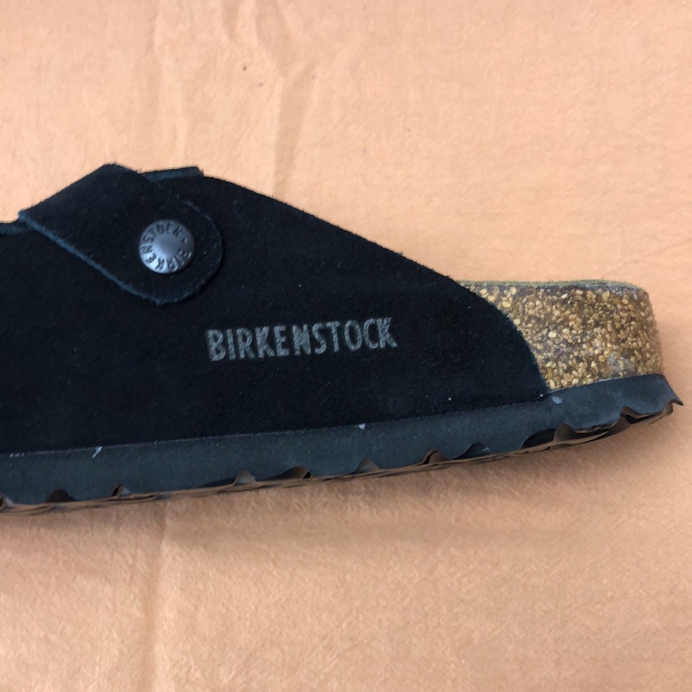 🔥 NWT Women's Black Suede Birkenstock Boston Shoes - Narrow Fit - Picture 4 of 5